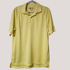 Izod XFG Mens Yellow Golf Polo Shirt M 100% Polyester Cool.fx Short Sleeve
